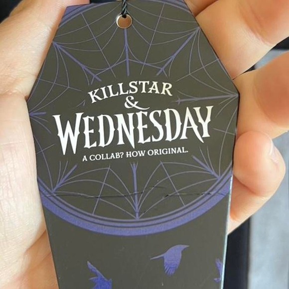 Killstar X Wednesday addams black ang gray leggings - Picture 4 of 5